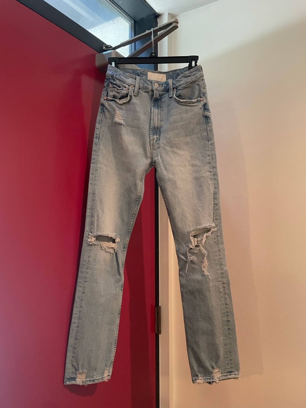 Mother High-Rise Light Wash Distressed Women’s Jeans - Picture 4 of 7